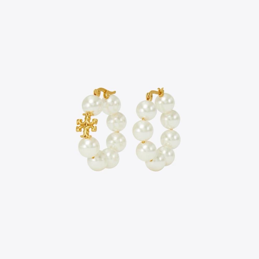 Tory Burch Pearl Hoops